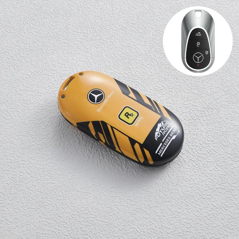 SUG2 Car Key Case Cover for Mercedes Benz C S A Class W206 W223 S350 C260 C300 S400 S450 S480 S500 Smart Key Holder Keychain