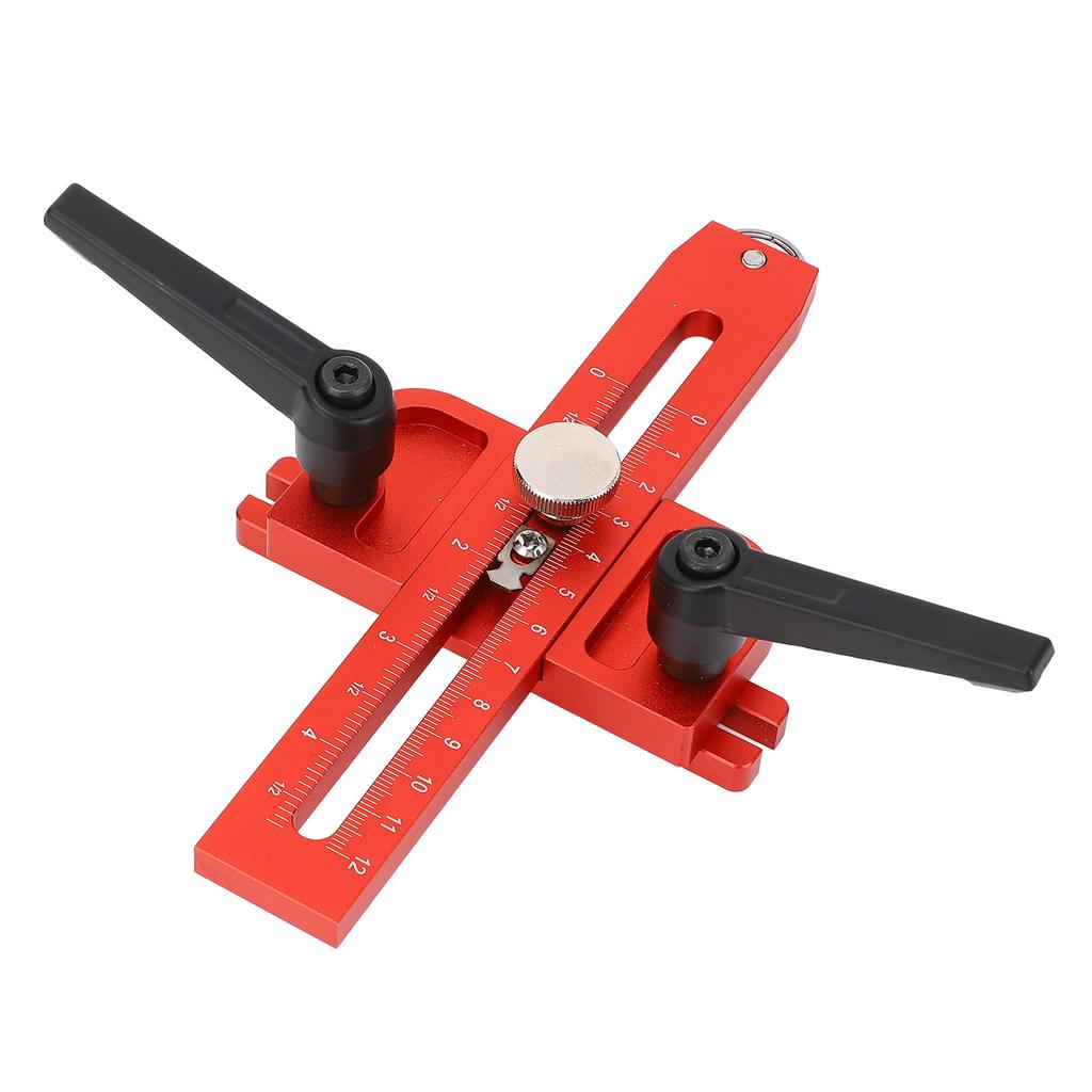 Направляющая для настольной пилы с роликом, двойной шкалой, для деревообработки, тонкая направляющая для продольной резки, подходит для 34x38