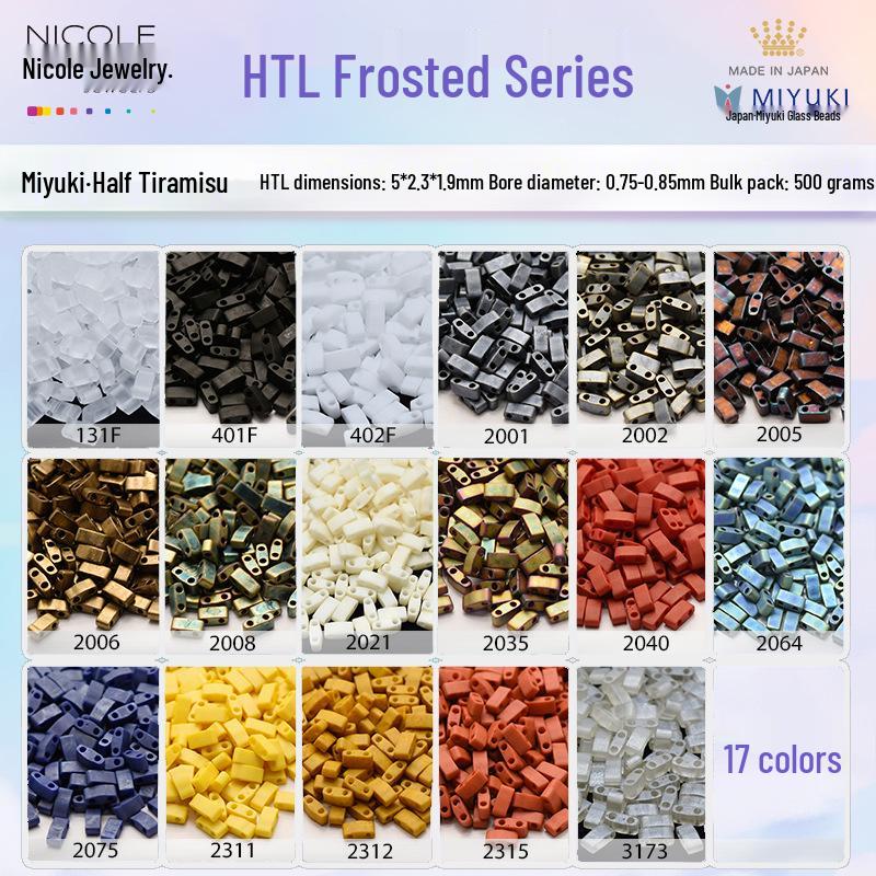 Miyuki Матовая серия Half Tila Бисер 5x2,3x1,9 мм, упаковка 10 г (DIY Бисероплетение)