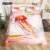 3D Octopus Sea Turtle Duvet Cover Retro Sailboat Crab Reptile Bedding Set Marine Mediterranean Style Jellyfish Comforter Cover