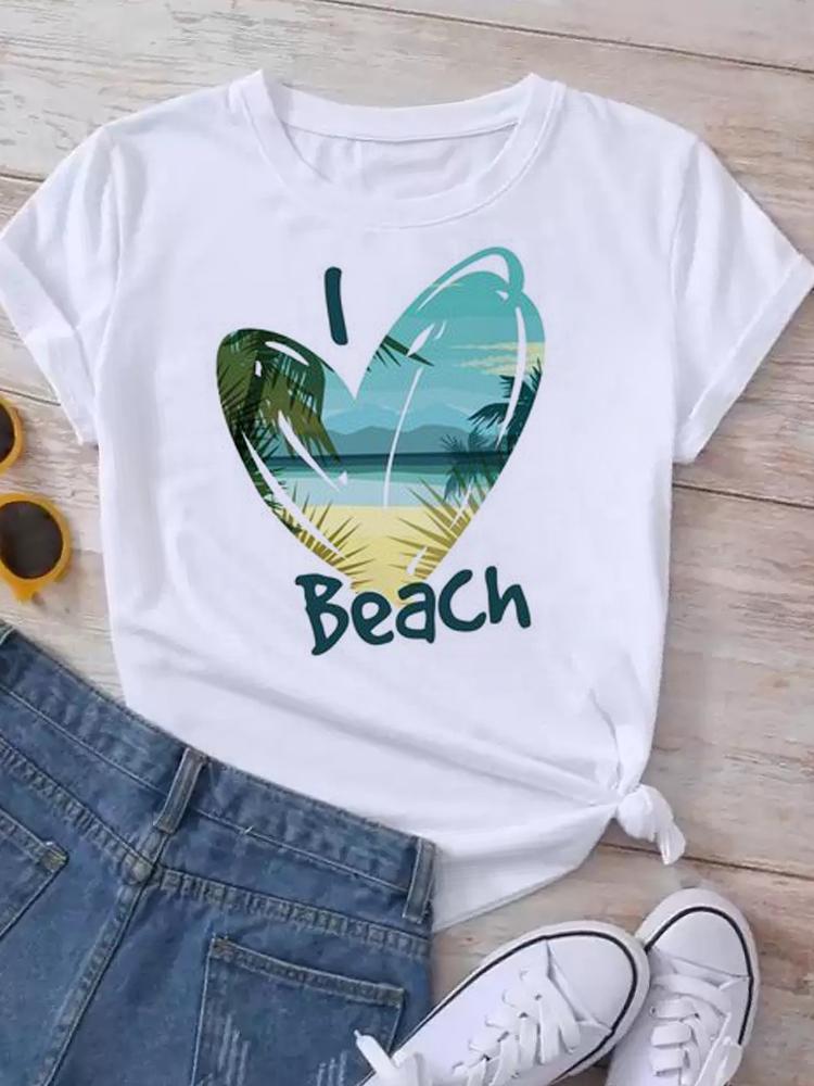 Maycaur Новая женская белая футболка Мода Лето Принт букв Короткий рукав Футболка Харадзюку Уличная одежда Топы Женская футболка Футболки