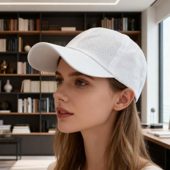 Baseball Hat Breathable Mesh Design Lightweight UV Proof Sun Hat Solid Color Adjustable Outdoor Sport Hat Headwear