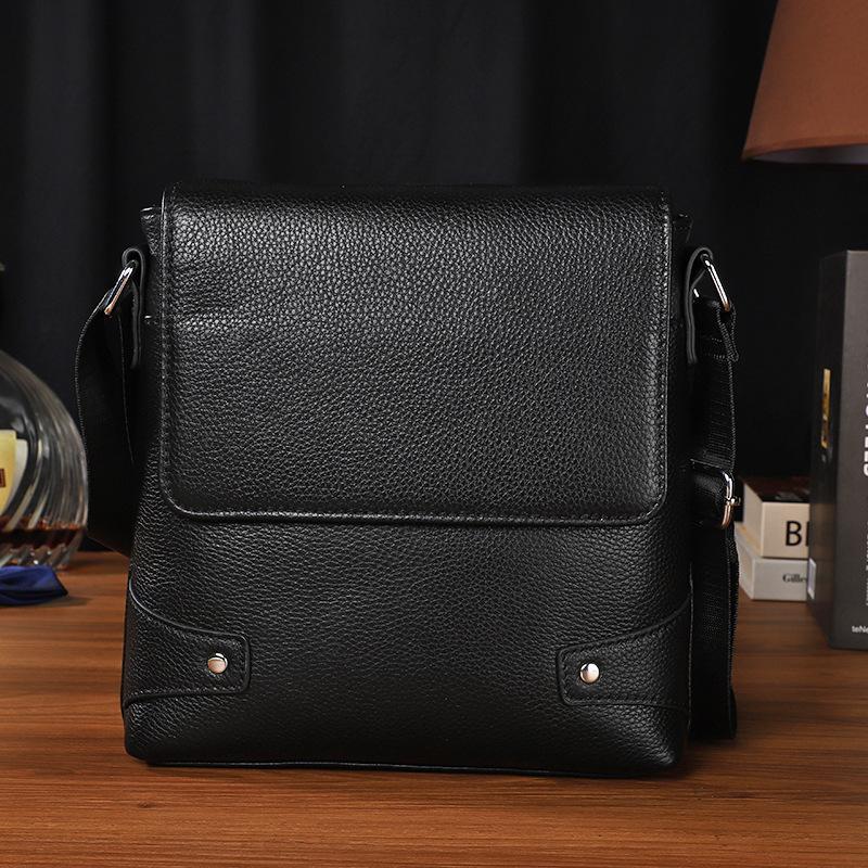Повседневная сумка через плечо из натуральной кожи, мужская сумка через плечо из коровьей кожи, универсальная винтажная вертикальная сумка через плечо большой вместимости