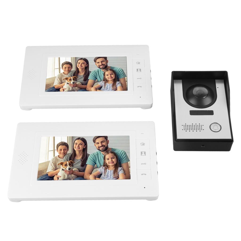 7-дюймовый проводной видеодомофон с ночным видением, двухсторонняя система домофона с видеодомофоном для квартиры и виллы