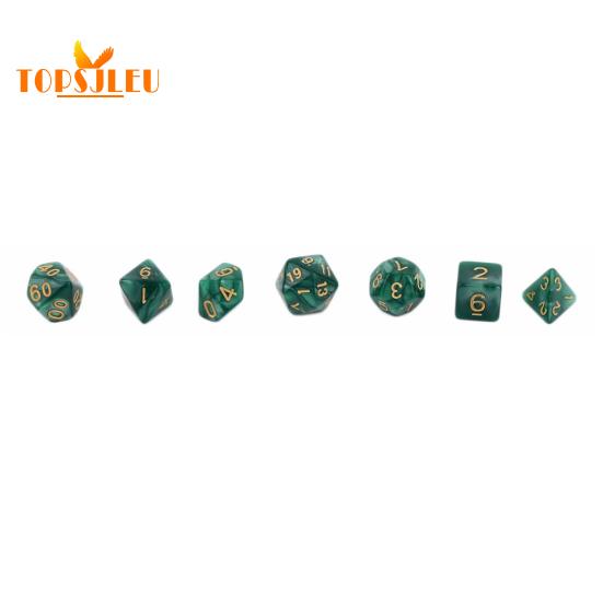 KTV Party Multicolor Polyhedral Numbers Dice - 7Pcs, Table Board Game Supply Gift