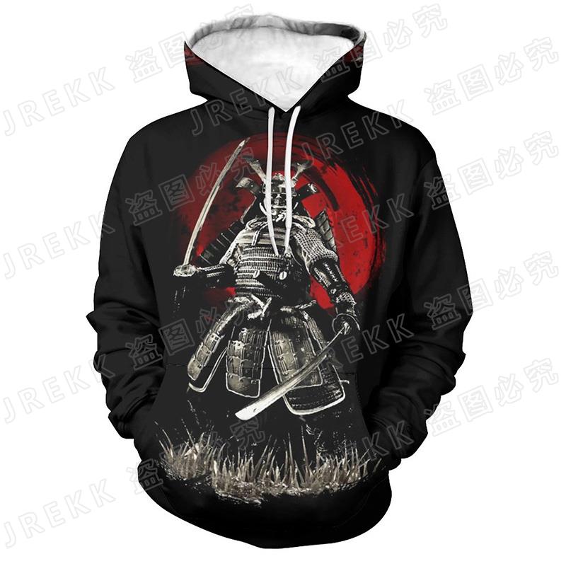 Spring Autumn Japan Ronin Samurai 3D Print Hoodies Men Women Children Hooded Harajuku Cool Swearshirts Fashion Streetwear