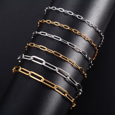 Женский браслет из нержавеющей стали, цепочка-скрепка, для руки, ноги, женский браслет, аксессуары для изготовления ювелирных изделий, сделай сам, женский, на лодыжку