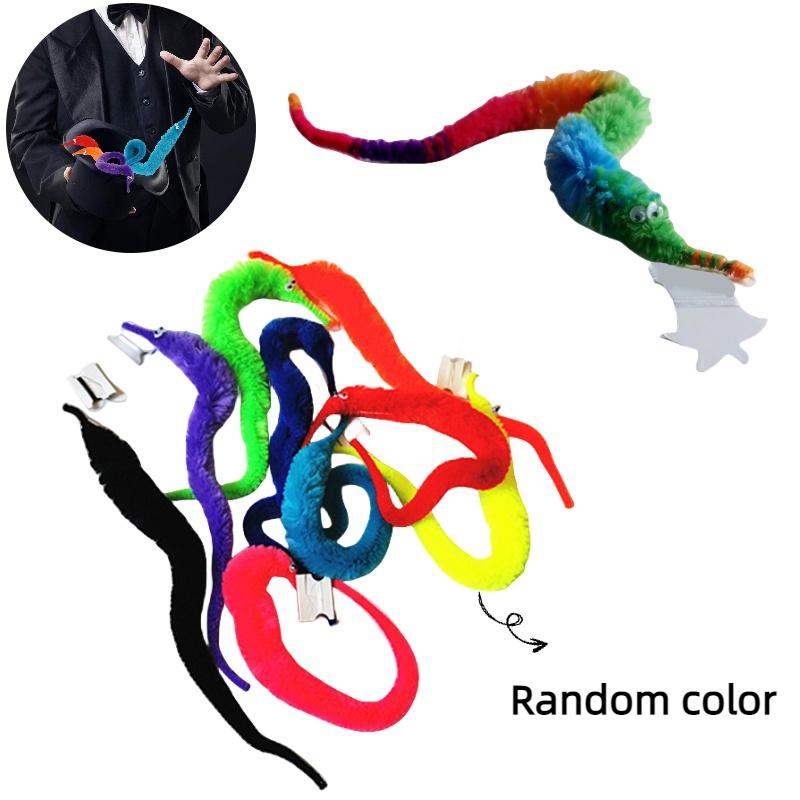 Волшебный червячок Твисти Забавный и уникальный плюшевый игрушечный червячок для пранкеров, любителей магии 22,5 см