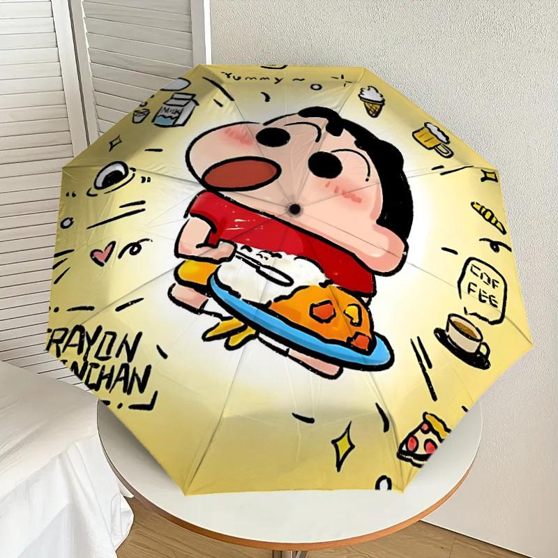 1pc Crayon Shin-chan Automatic Folding Umbrella] Durable Iron Frame & Rod, Portable Folding, Makes a Great Holiday Gift yy251016243