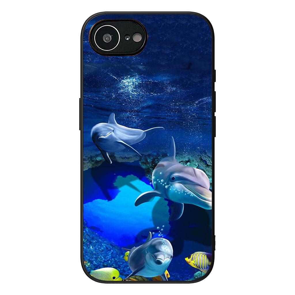 Dolphin Animal Phone Case for Motorola Moto G04 G13 G14 G22 G23 G20 G32 G34 G35 G64 G82 G84 G53 G60 G72 E14 E15 E13