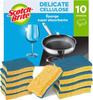 Scotch-Brite Delicate Нецарапающая целлюлозная губка для мытья посуды, 10 штук - Очень впитывающая губка для мытья посуды, Синяя - Нецарапающая