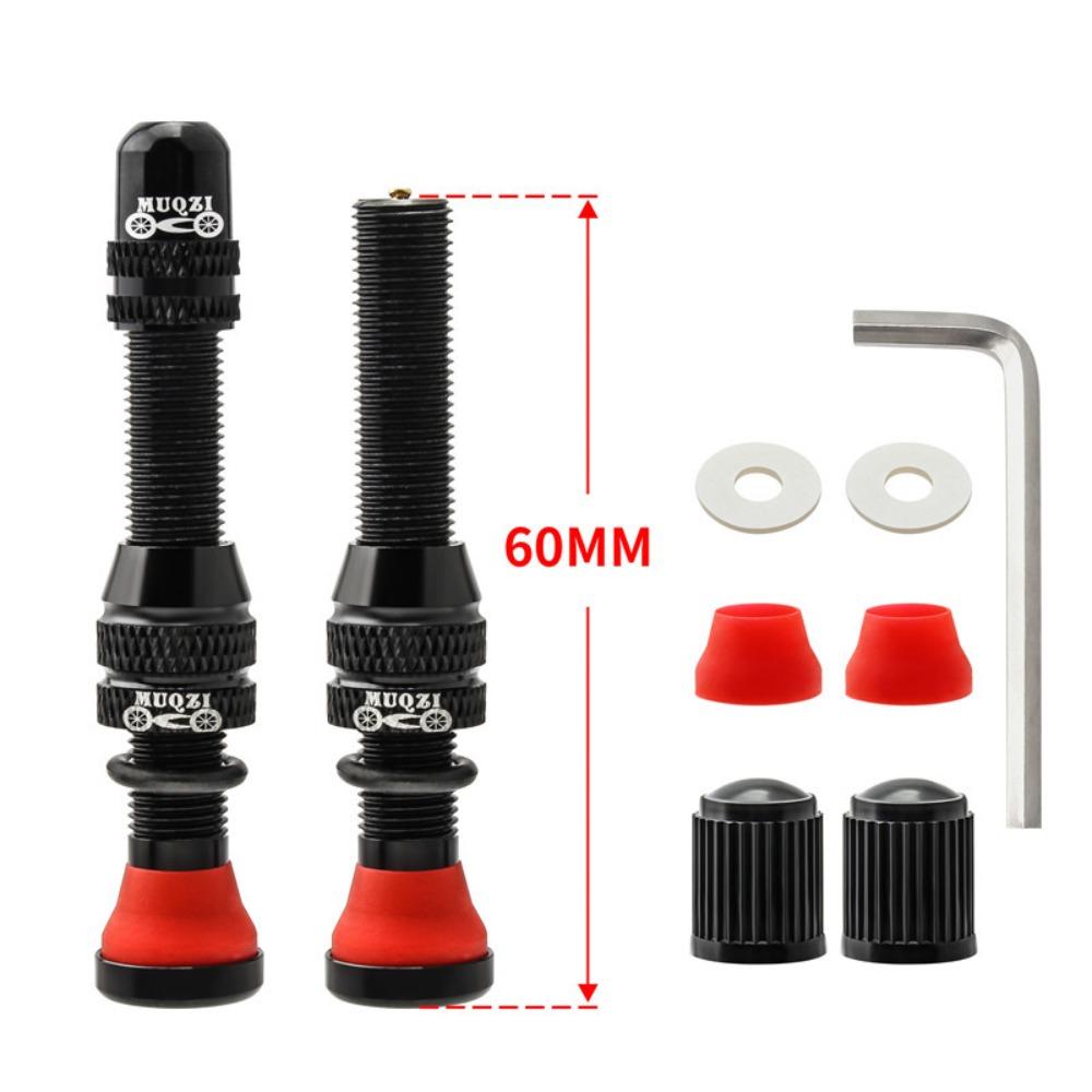 1 Set 40mm/60mm Bike Schrader Valve with Wrench Schrader Valve Kits Mountain Road Bike