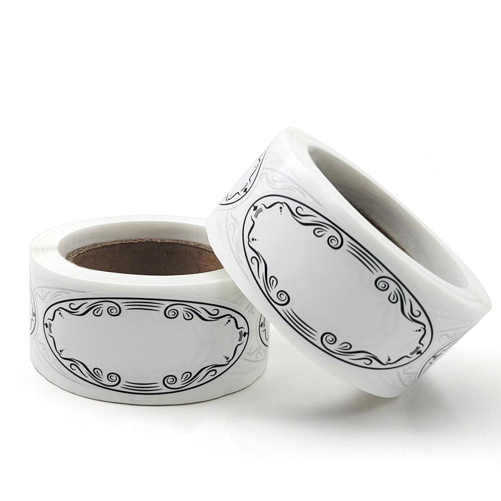 1Pc Rolls of Oval Shaped White Writable Labels with Food Classification Labels, Can Labels