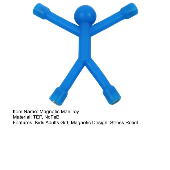 Магнитная игрушка «Человек», красочный гуманоидный магнит на холодильник, гибкая игрушка-фиджет для дома, офиса, путешествий, детей и взрослых, игрушка для снятия стресса, рождественский подарок