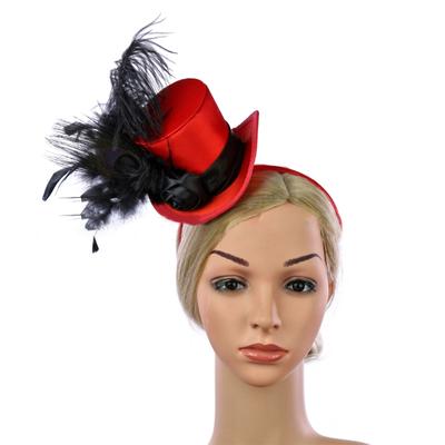 Элегантные цветочные fascinators, цилиндр с розой, шляпка-таблетка для вечеринки с макияжем