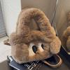 Plush Bag Women's Large-capacity New Autumn and Winter Casual Cute Crossbody Portable Fluffy Bucket Bag