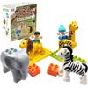 Блоки животных Sunwards Lego Duplo Duplo Anpanman Block Block Lab Block Animal (Саванна Сет)