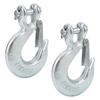 2pcs 1/4" Safety Chain Hook Automotive Grade 12lb 70 Forged Steel Clevis Slip