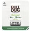 Bulldog Skincare For Men, Original Steel Razor Blades, Refills, 4 Cartridges