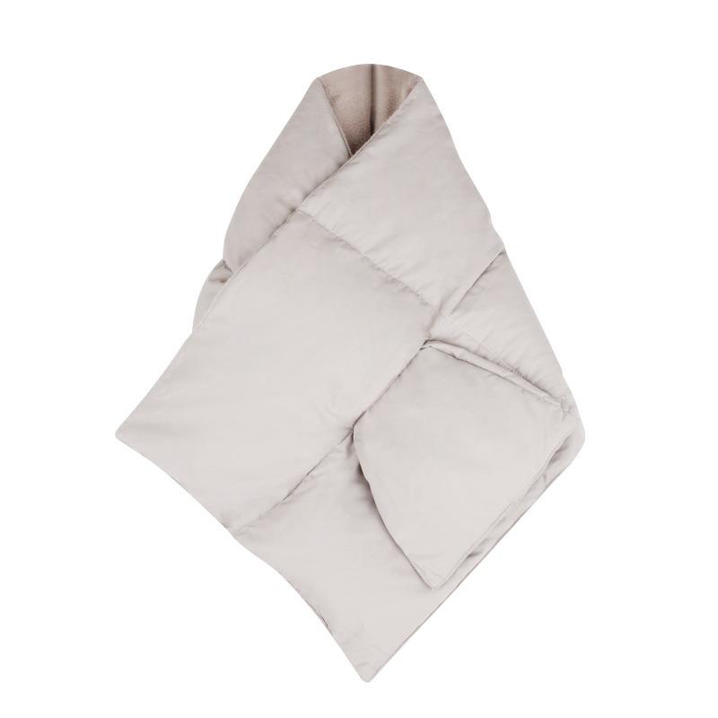 Autumn and Winter Increase Warm Scarf Outdoor Cold Scarf Men and Women Simple and Versatile Thickened Down Scarf