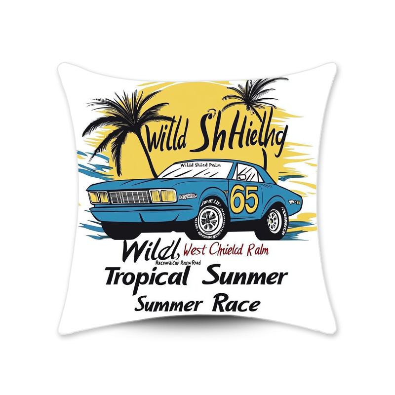 Наволочка в ретро американском стиле, напечатанная подушка, украшение для дома, диван для гостиной, напечатанная подушка