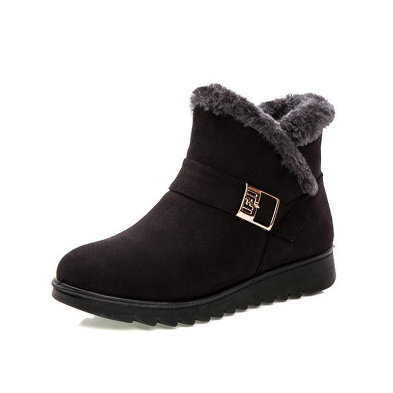 2025 Зимняя обувь Женская Обувь Снежные ботинки Толстая подошва Нескользящие Женские ботильоны Теплая хлопковая обувь Модные женские зимние ботинки