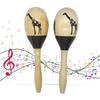 1 Pair Solid Wood Maracas For Percussion Enthusiasts Hardwood Maracas Wood Rattles Percussion Instruments Wood Shakers