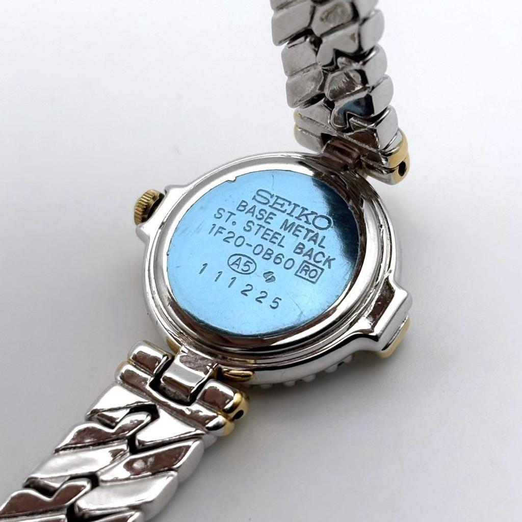 [USED] SEIKO Excellence Quartz Shell Dial Diamond Sapphire Watch