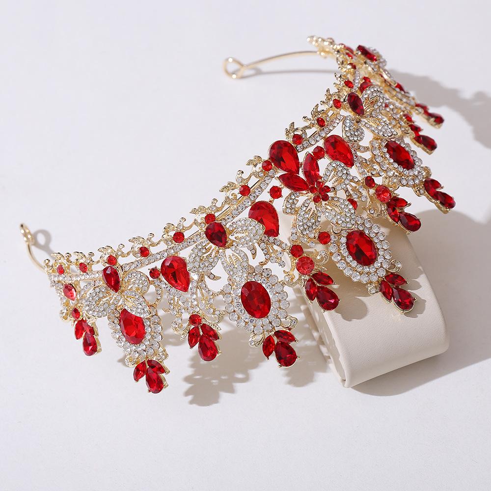 Золотой Цвет Шампанского Королевская Королева Стразы Свадебная Корона для Женщин Хрустальная Банкетная Диадема Вечеринка Костюм Украшения для Волос Аксессуары