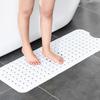 PVC Household Hotel Bathtub Shower Mat Slip Resistant Bathroom Floor Mat with Suction CupWhite 40.5x101cm