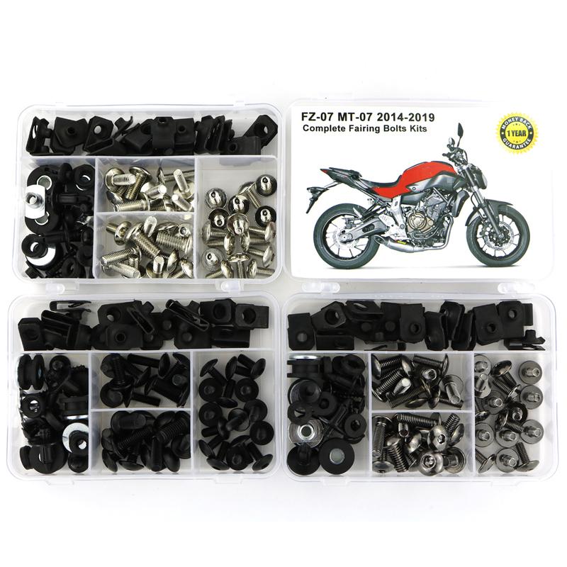 For Yamaha MT07 MT-07 FZ07 2014-2024 Complete Full Fairing Bolts Kit Steel Side Covering Bolts Screws Speed Nuts Fairing Clips