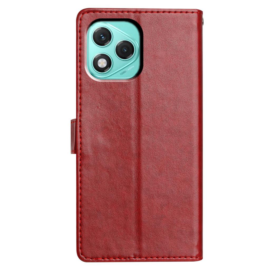 For Honor 400 Lite 5G Leather Case Wallet Stand Phone Cover with Handy Strap