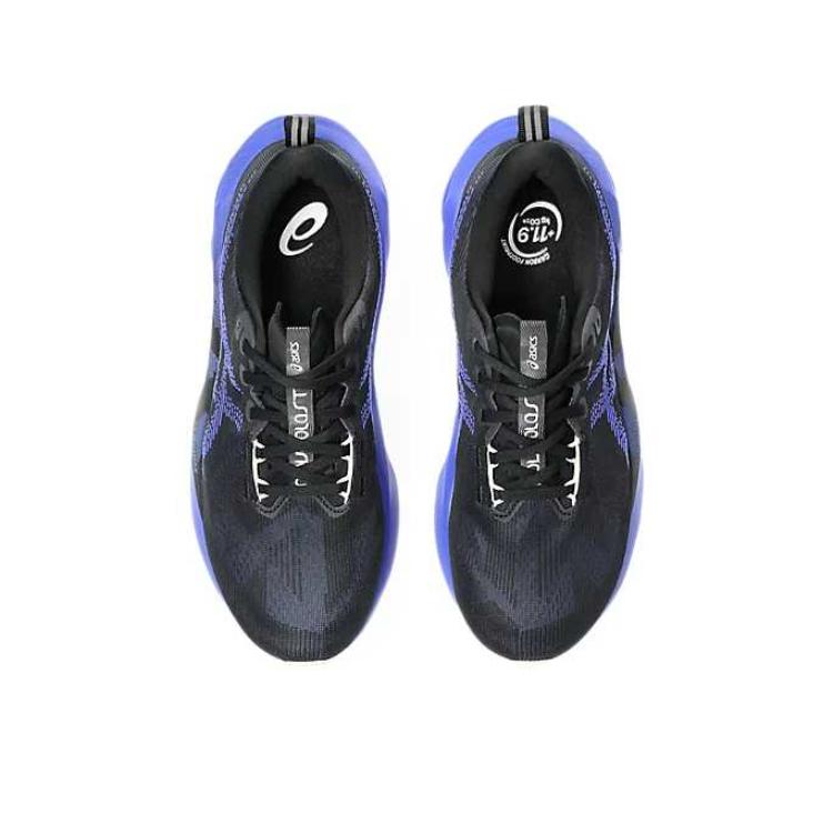 Asics Мужские кроссовки Novablast 5 2E Wide Черный Кобальтовый Взрыв 1011B975-004