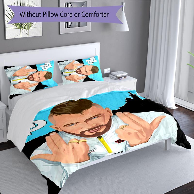 3pcs Jul rapper pattern bedding set duvet cover set includes duvet cover &pillowcases, perfect all season bedroom decoration & gift