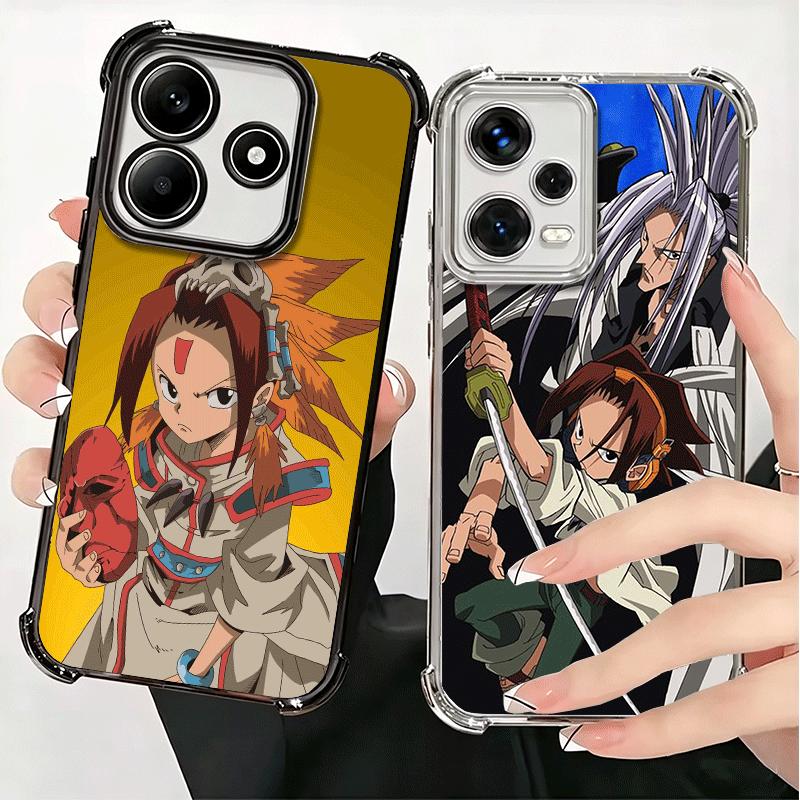 Аниме Шаман Кинг Покрытие Чехол для телефона Для Xiaomi Redmi Note 14 15 Pro Plus 13 12 11 11S 11T 10 9S 9 5G Противоударный Подушка безопасности Чехол