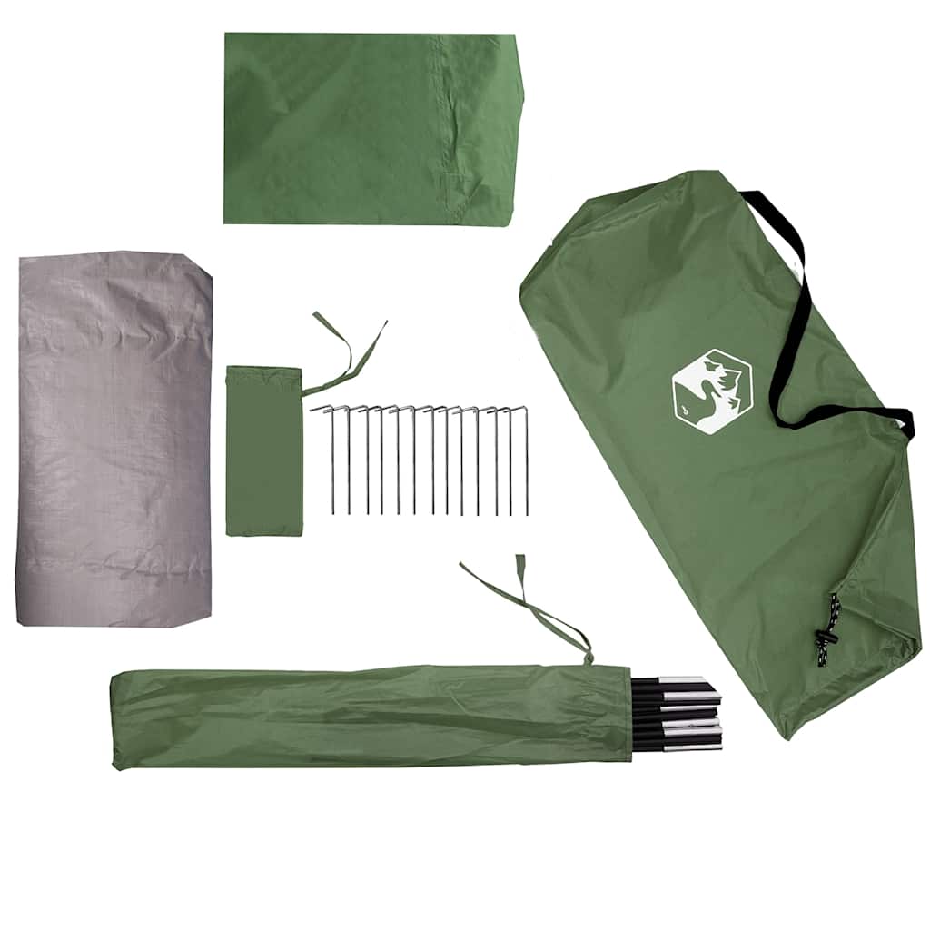 Tunnel Tent for 2 Persons Green Waterproof