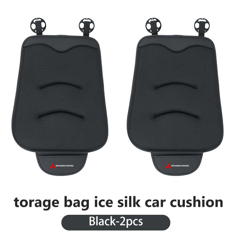 cxytvd1 For Mitsubishi Car Seat Breathable Ice Silk Pad Non-slip Cushion Storage Bag Mat Accessories Outlander Pajero Sport Lancer EX