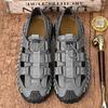 Italian Brand Men's Hiking Shoes Slip Resistant Comfortable Casual Shoes Summer Men's Sandals Simple Gray Free Delivery