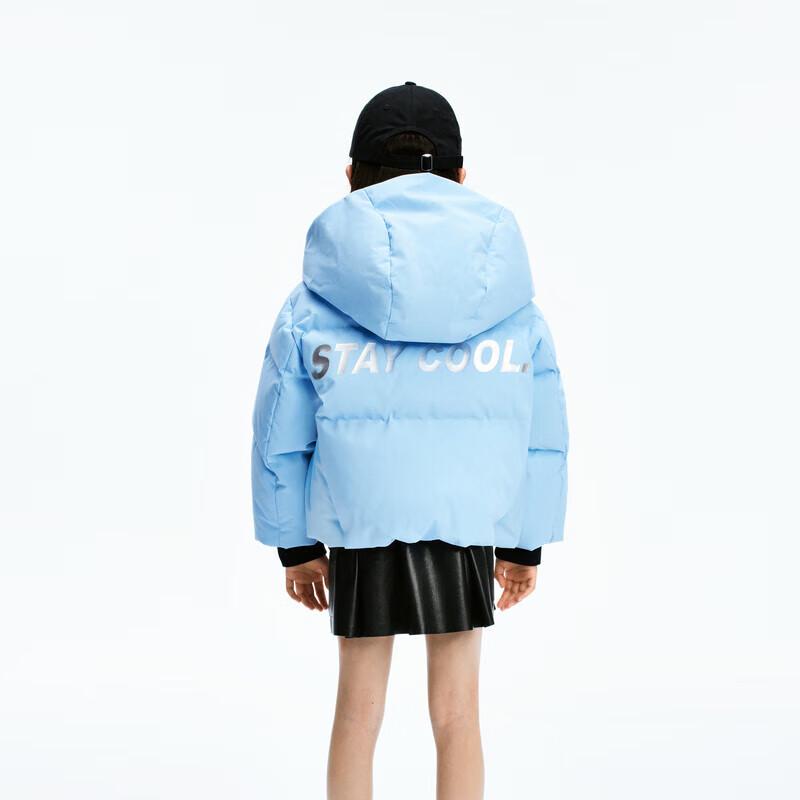 little MO&Co. Girls' Water-Repellent Hooded Down Jacket