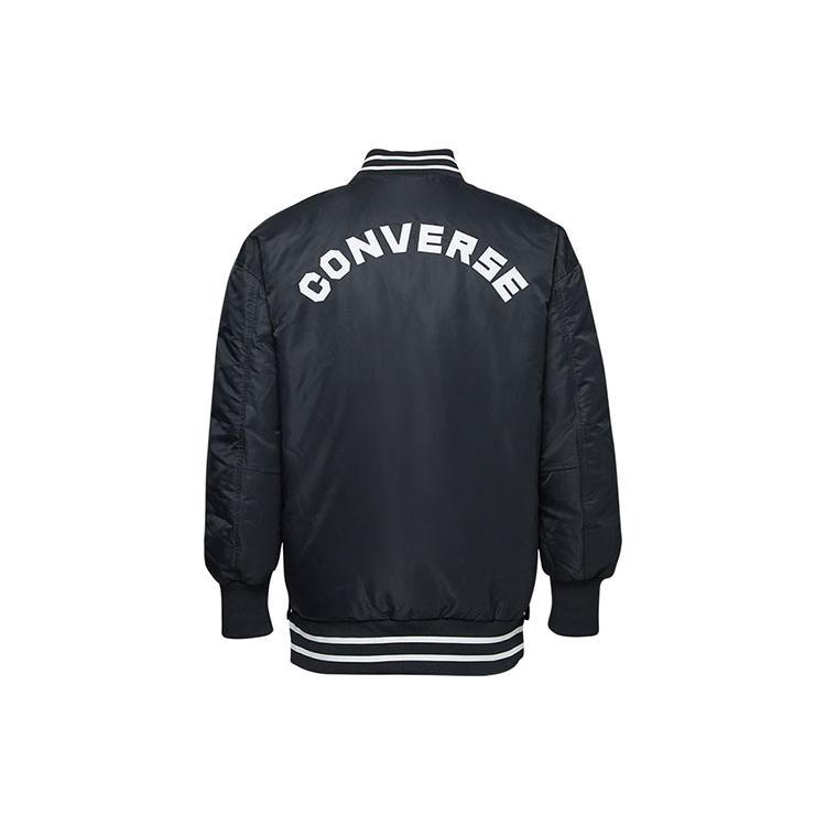 Converse Мужские Бейсбольные Джерси Черные С Бейсбольным Воротником Умеренный Прямой Крой 10019324-A02