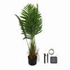 90cm 3FT LED Lighted Palm Tree Solar Powered Artificial Lighted Palm Tree for Terrace Swimming Pool