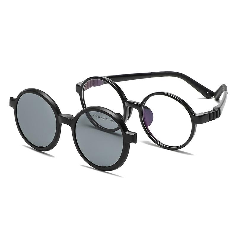 Детские силиконовые очки в оправе с мягкой опорой для носа и веревкой. Оправа для близорукости. Зеркальные поляризационные солнцезащитные очки.