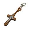 Деревянный крест Брелок Христианская вера Металлический брелок Сумка Шарм Аксессуар Держатель для ключей Подвеска Украшение Религиозный подарок