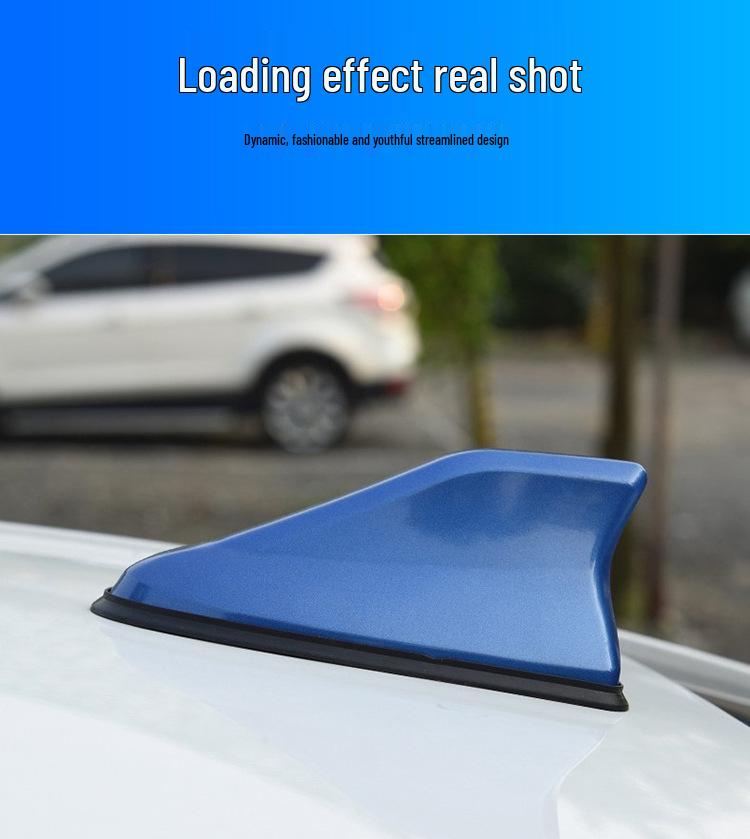 Second-Generation Shark Fin Car Radio Antenna with Signal Enhancement and Decorative Tail Wing
