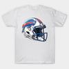 Мужская черная футболка с принтом Шлем для американского футбола Buffalo Bills – Классический логотип команды Спортивная футболка из хлопка с печатью на бумаге для трансфера без вырезания
