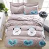 WTEMPO 4 PCS Bedding Set Breathable Bed Cover Skin-friendly Cotton Bed Decoration