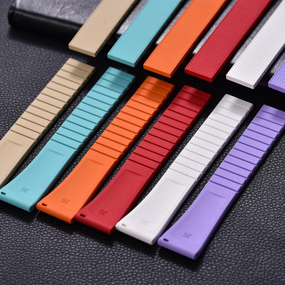 20 мм каучуковые ремешки Delugs CTS Fkm для часов с застежкой-бабочкой 4 цветов Уникальная текстура Быстросъемный ремешок для часов для брендовых часов