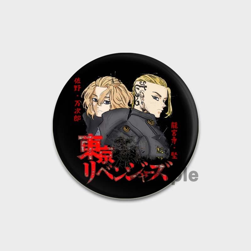 58 мм значок Мстителей Токио, аксессуары в стиле аниме, брошь на булавке, украшение для рюкзака, детские подарочные броши для женщин, ювелирные изделия, одежда, искусство