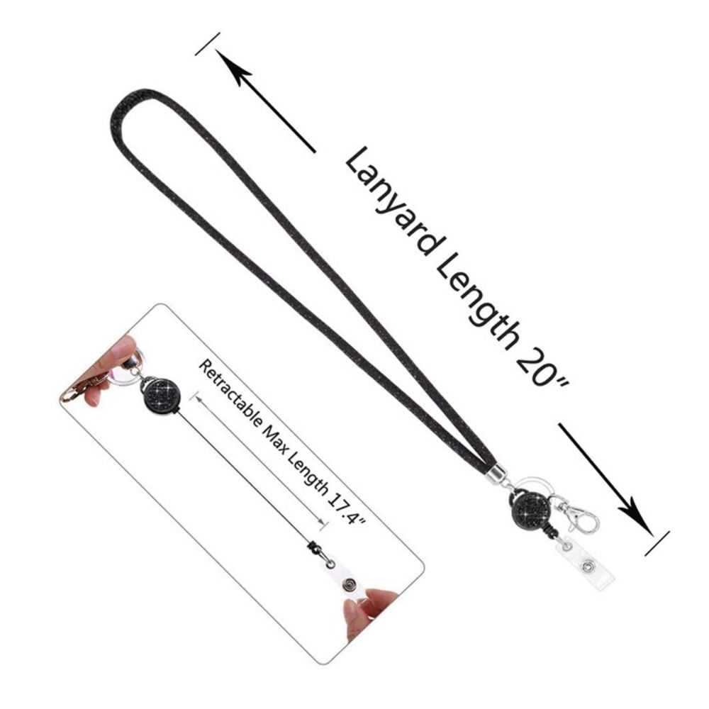 3 in 1 Portable Women Multi Color For Keys Id Card Retractable Lanyard Lanyard Keyring Phone Strap Key Strap Badge Holder