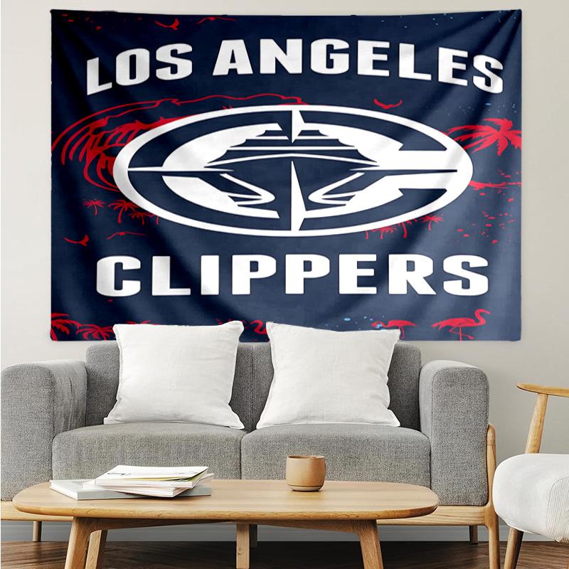 LA Clippers Basketball Art Quick-Dry Tapestry Hanging for Bedroom,Livingroom, Playroom,Decor Art Room Wall Tapestry Holiday and Birthday Gifts